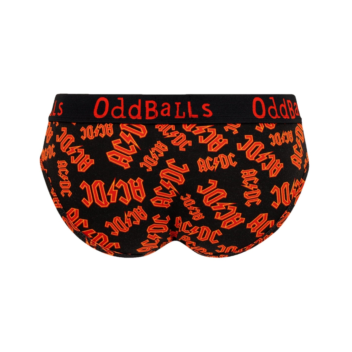 Red - Back - OddBalls Womens-Ladies AC-DC Briefs