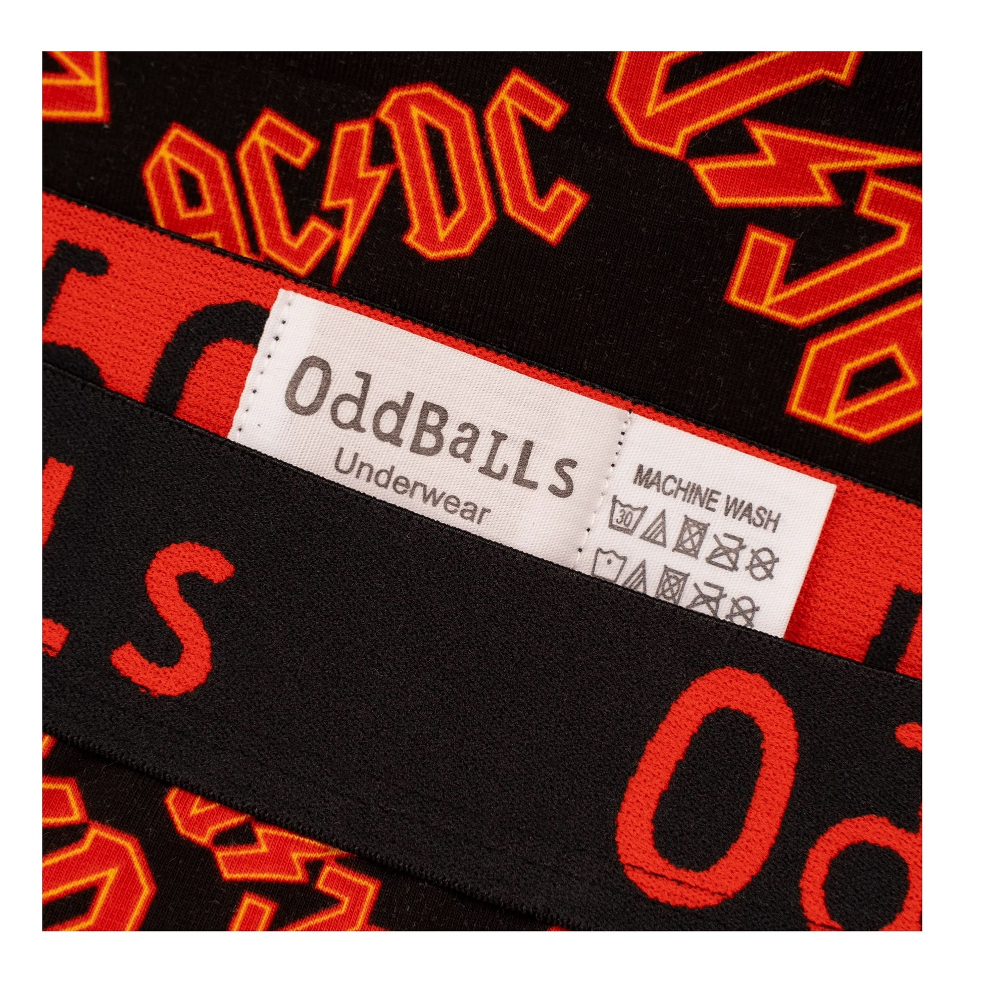Red - Side - OddBalls Womens-Ladies AC-DC Briefs