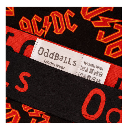 Red - Side - OddBalls Womens-Ladies AC-DC Briefs