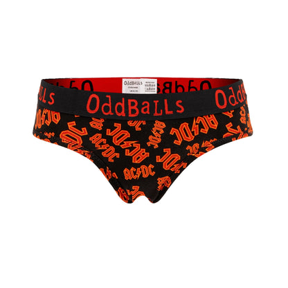Red - Front - OddBalls Womens-Ladies AC-DC Briefs