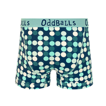 Blue-White - Back - Oddballs Teen Boys Minty Balls Boxer Shorts
