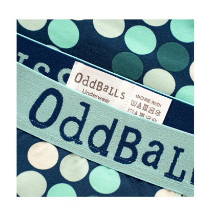 Blue-White - Side - Oddballs Teen Boys Minty Balls Boxer Shorts