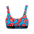 Blue-Red-Black - Front - OddBalls Womens-Ladies The Rolling Stones Bralette