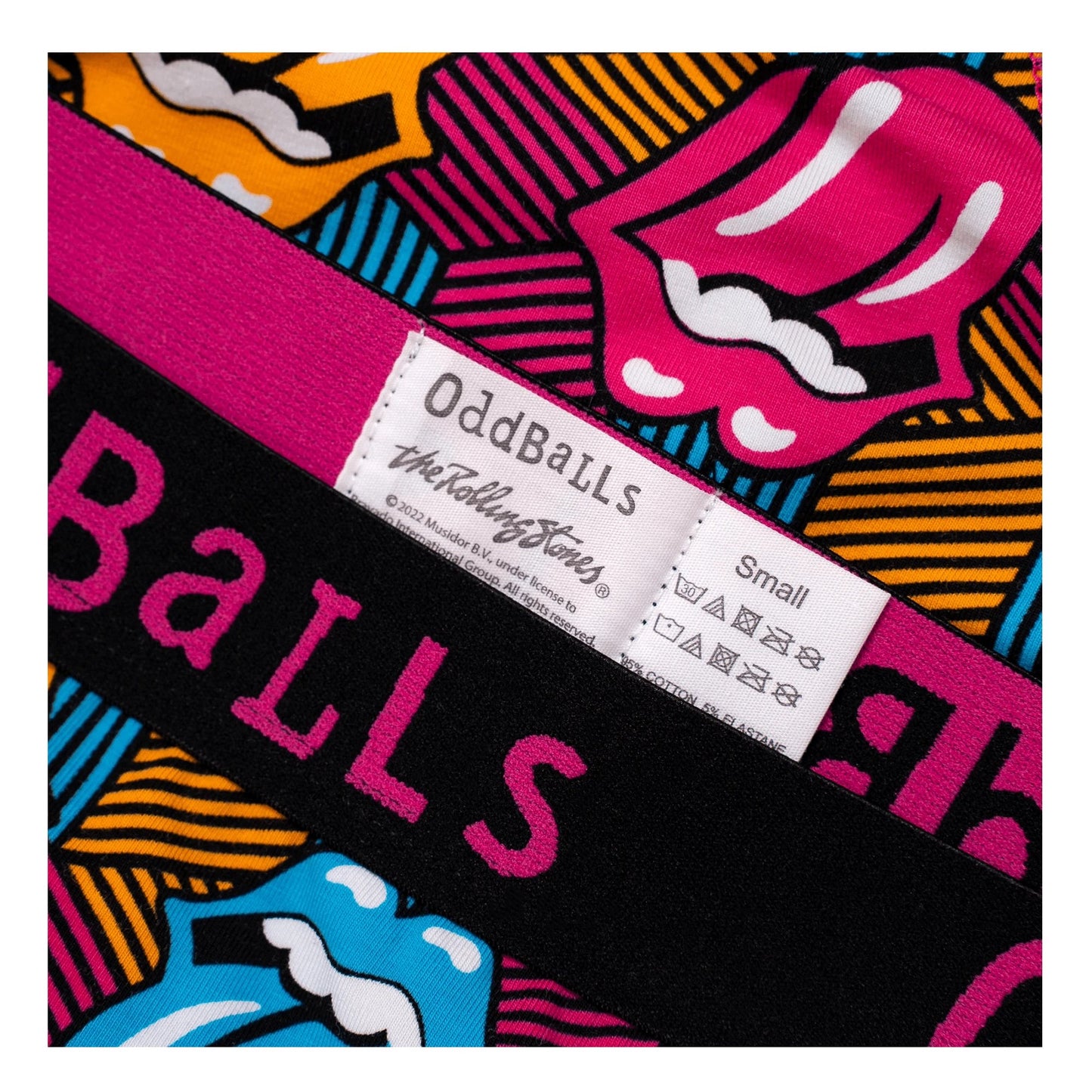 Multicoloured - Side - OddBalls Mens Retro The Rolling Stones Boxer Shorts