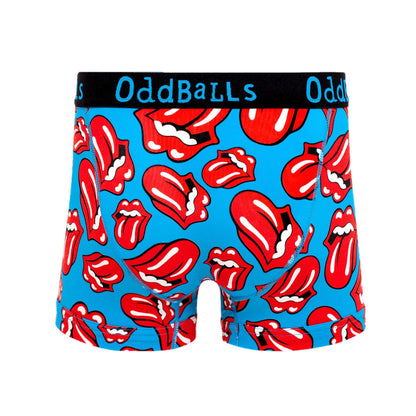 Blue-Red-Black - Back - OddBalls Mens The Rolling Stones Boxer Shorts