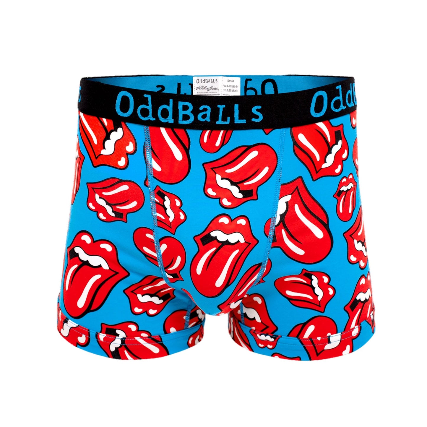Blue-Red-Black - Front - OddBalls Mens The Rolling Stones Boxer Shorts