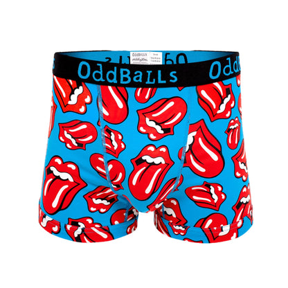 Blue-Red-Black - Front - OddBalls Mens The Rolling Stones Boxer Shorts