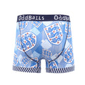 Blue - Back - OddBalls Mens Retro England FA Boxer Shorts