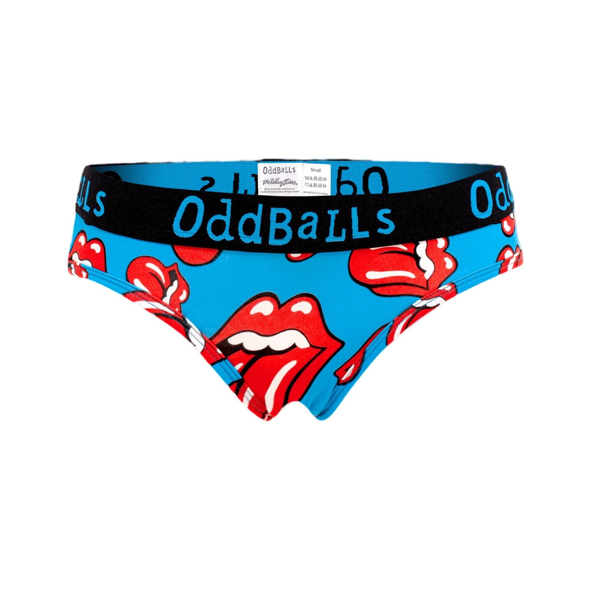 Blue-Black - Front - OddBalls Womens-Ladies The Rolling Stones Briefs