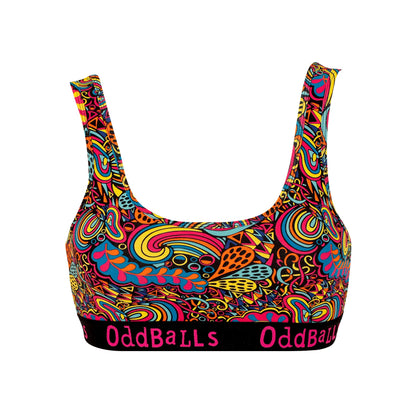 Multicoloured - Front - OddBalls Womens-Ladies Enchanted Bralette