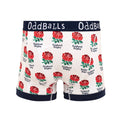 White-Black-Red - Back - OddBalls Mens Home England Rugby Boxer Shorts