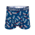 Blue-Grey-White - Front - OddBalls Mens ODI Inspired England Cricket Boxer Shorts