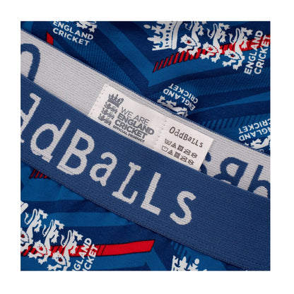 Blue-White - Side - OddBalls Womens-Ladies ODI Inspired England Cricket Briefs
