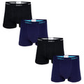 Black-Midnight - Front - OddBalls Mens Plain Boxer Shorts (Pack Of 4)