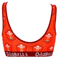 Red - Back - OddBalls Womens-Ladies Home Welsh Rugby Union Bralette