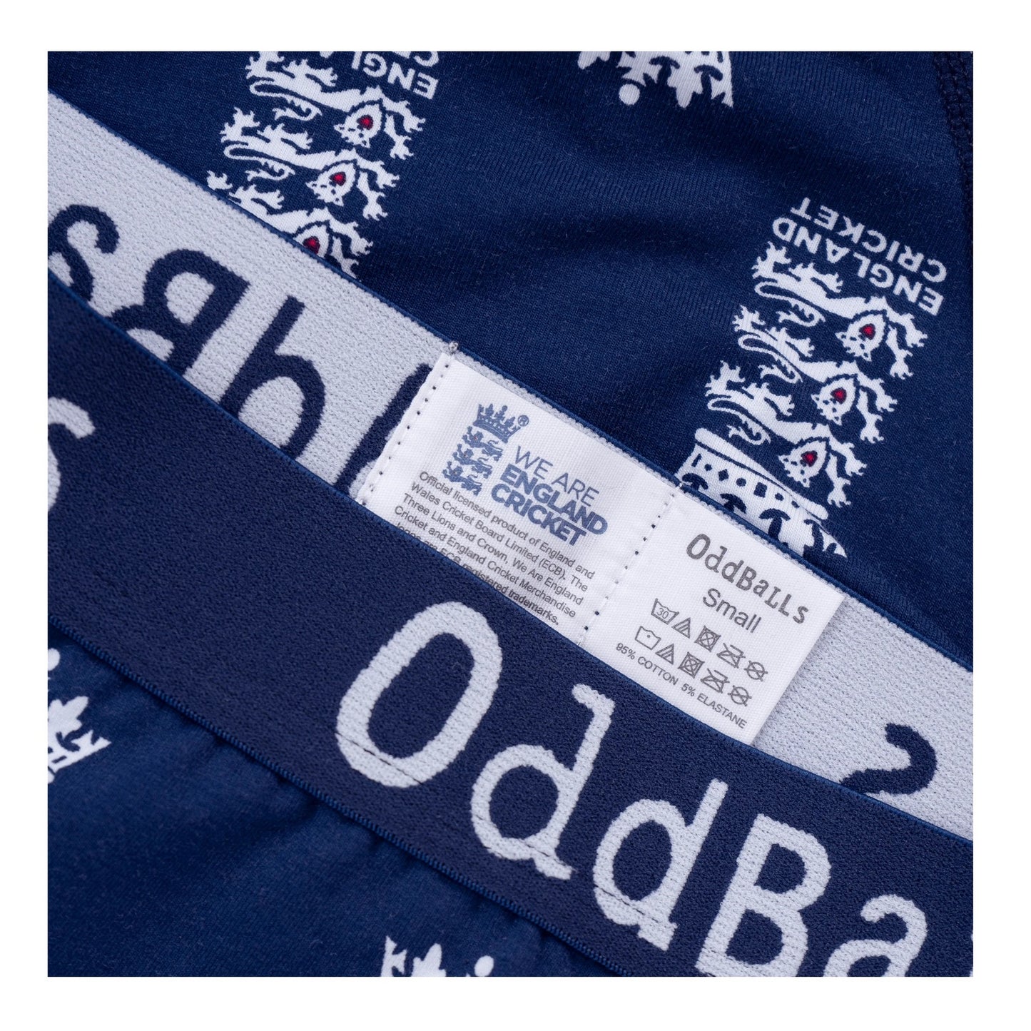 Blue-White - Side - OddBalls Mens England Cricket Boxer Shorts