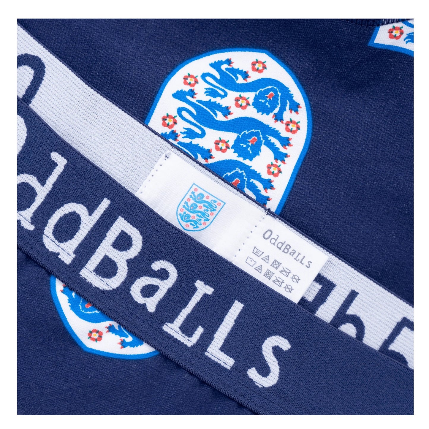 Blue - Side - OddBalls Mens Classic England FA Boxer Shorts