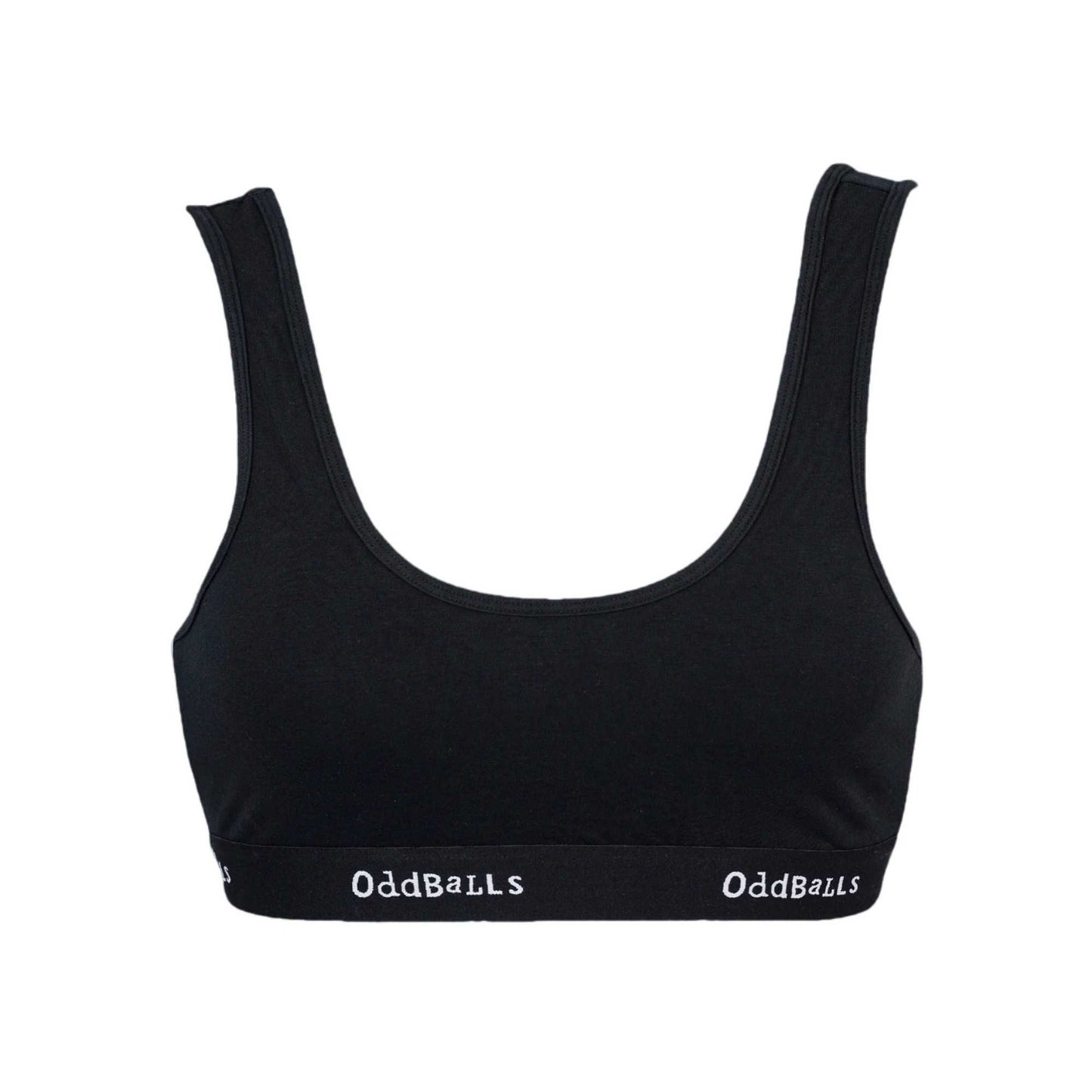 Black - Front - OddBalls Womens-Ladies Plain Bralette