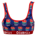 Blue-Red - Front - OddBalls Womens-Ladies Alternate England Rugby Bralette