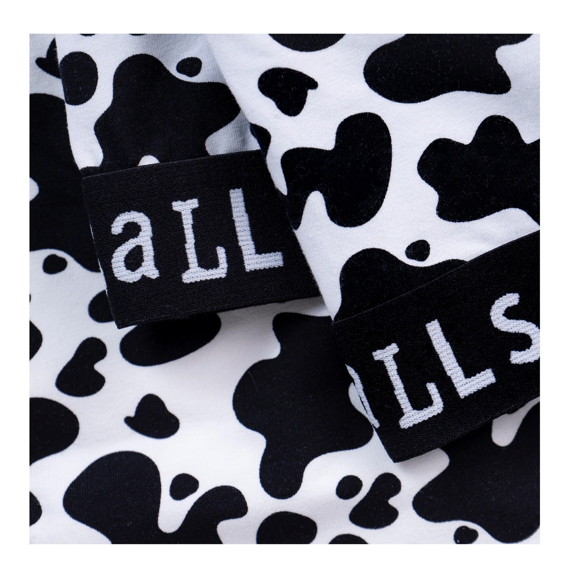 Black-White - Side - OddBalls Womens-Ladies Fat Cow Bralette