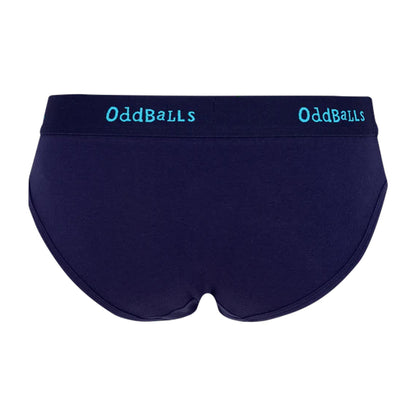 Midnight-Black - Back - OddBalls Womens-Ladies Briefs (Pack of 3)