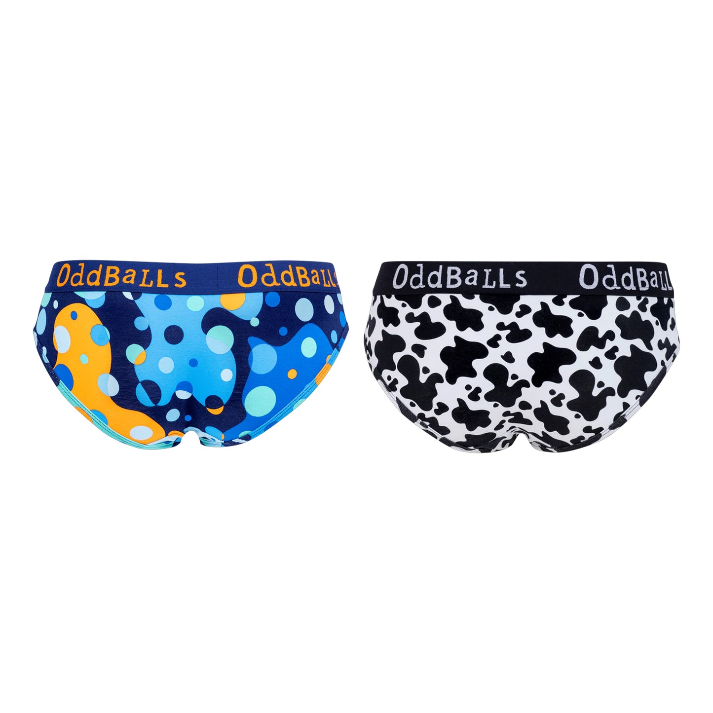 Multicoloured - Back - OddBalls Womens-Ladies Popular Printed Briefs (Pack of 2)