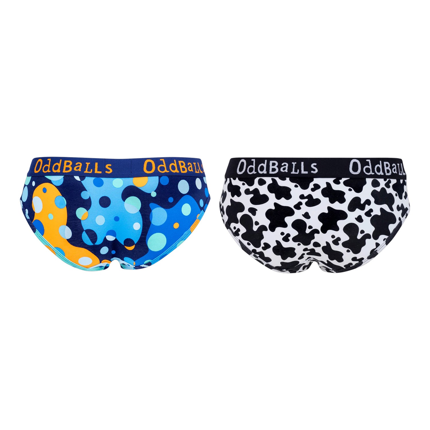 Multicoloured - Back - OddBalls Womens-Ladies Popular Printed Briefs (Pack of 2)