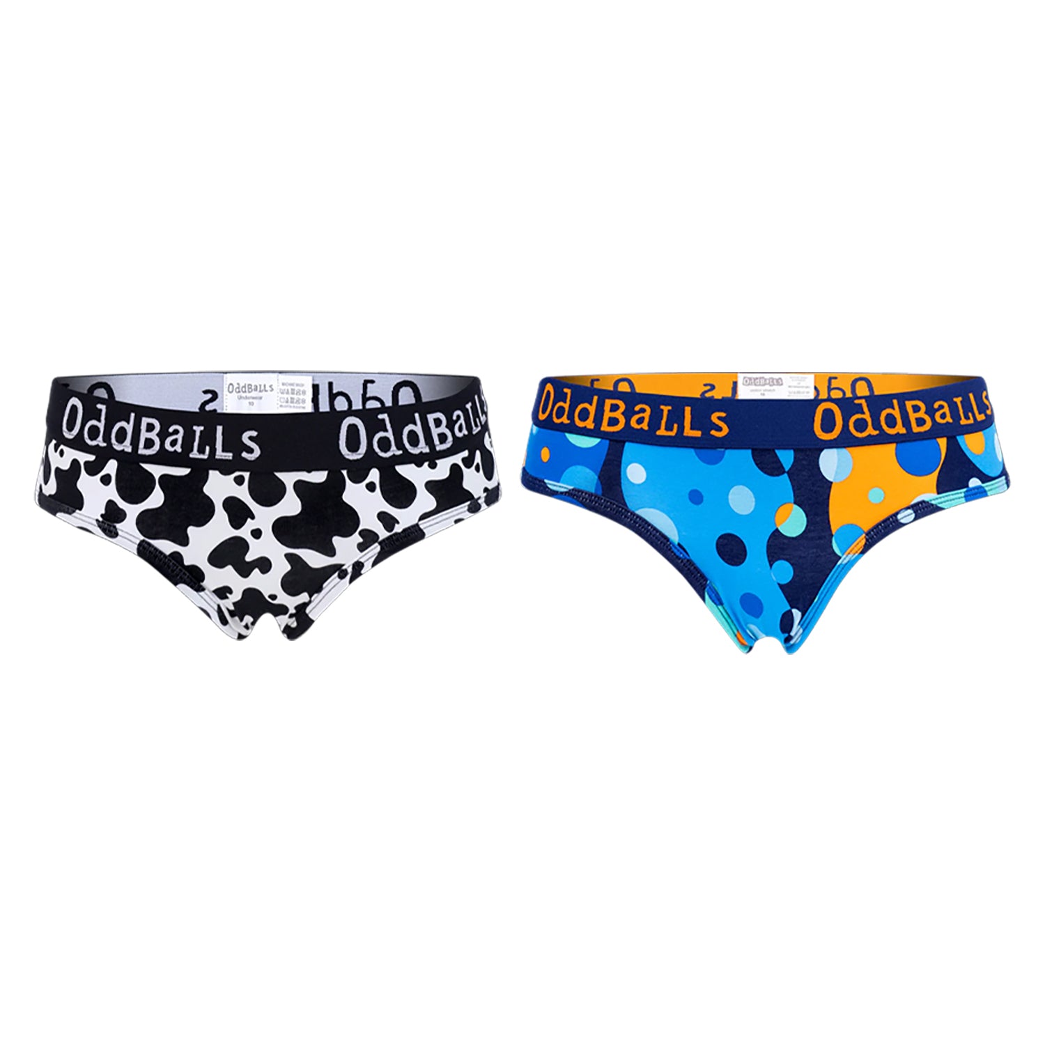 Multicoloured - Front - OddBalls Womens-Ladies Popular Printed Briefs (Pack of 2)