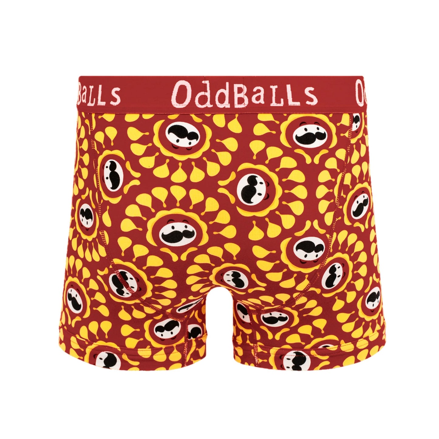 Red-Yellow - Back - OddBalls Mens BBQ Pringles Boxer Shorts