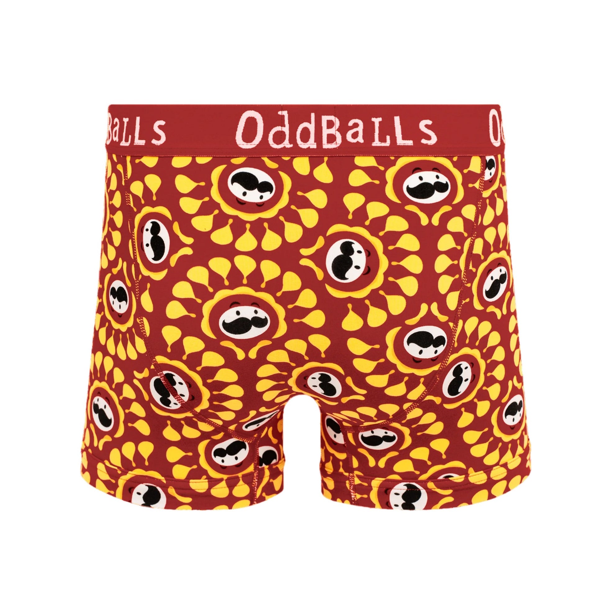 Red-Yellow - Back - OddBalls Mens BBQ Pringles Boxer Shorts