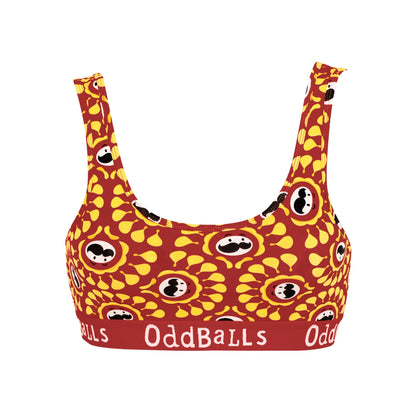 Red-Yellow - Front - OddBalls Womens-Ladies BBQ Pringles Bralette