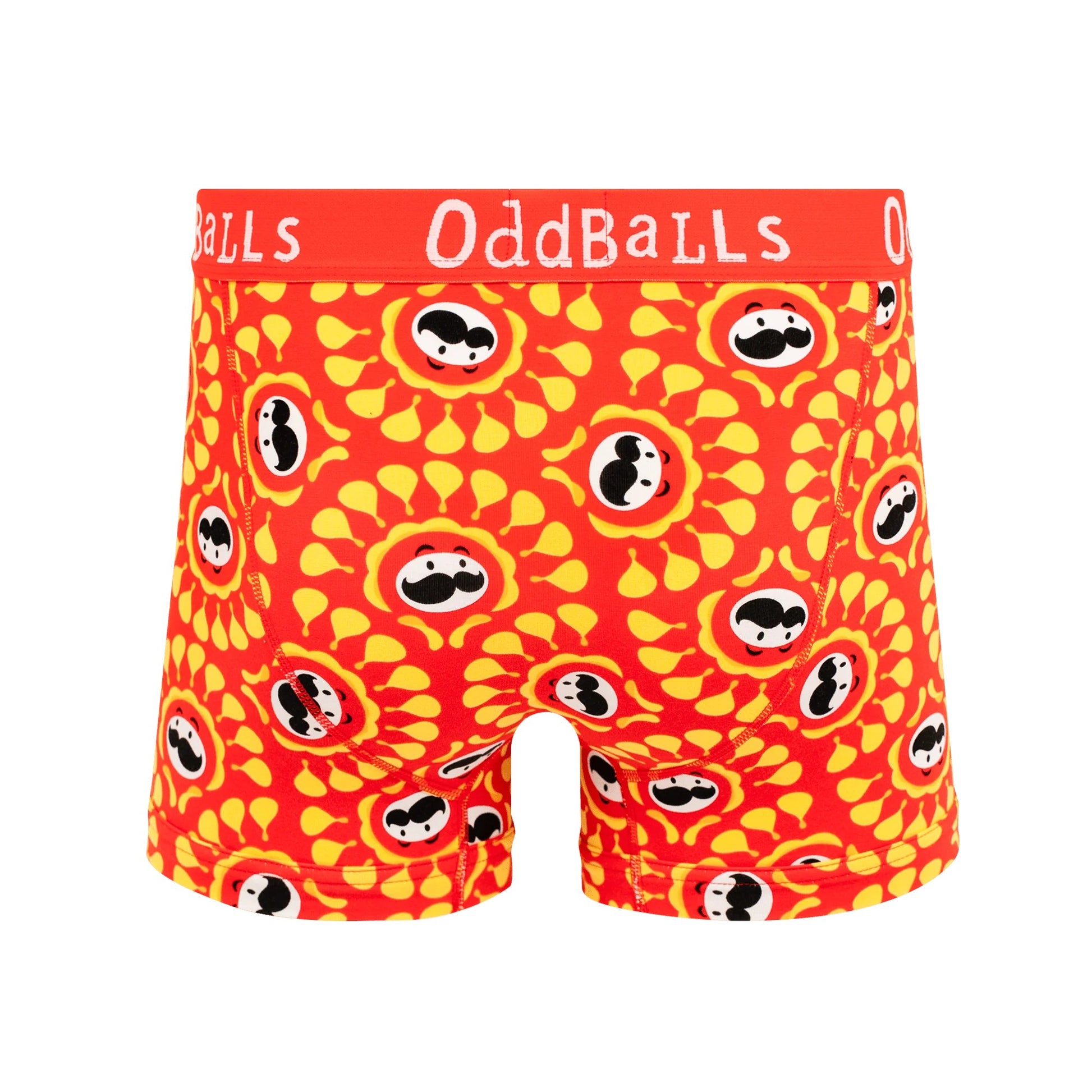 Orange-Yellow - Back - OddBalls Mens Original Pringles Boxer Shorts