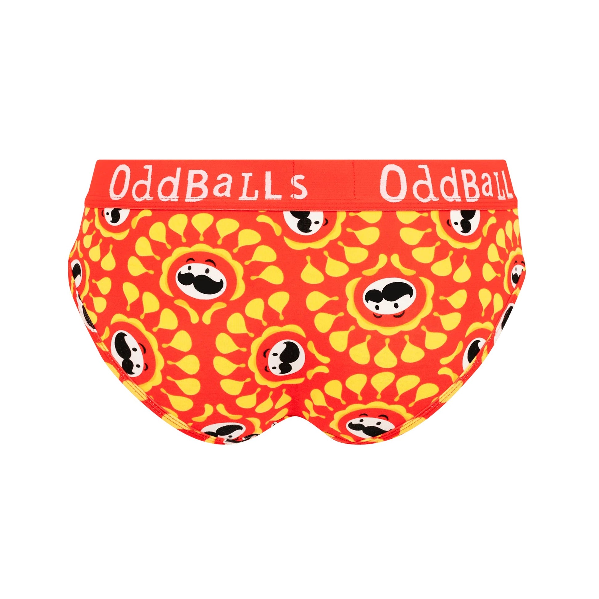 Orange-Yellow - Back - OddBalls Womens-Ladies Original Pringles Briefs