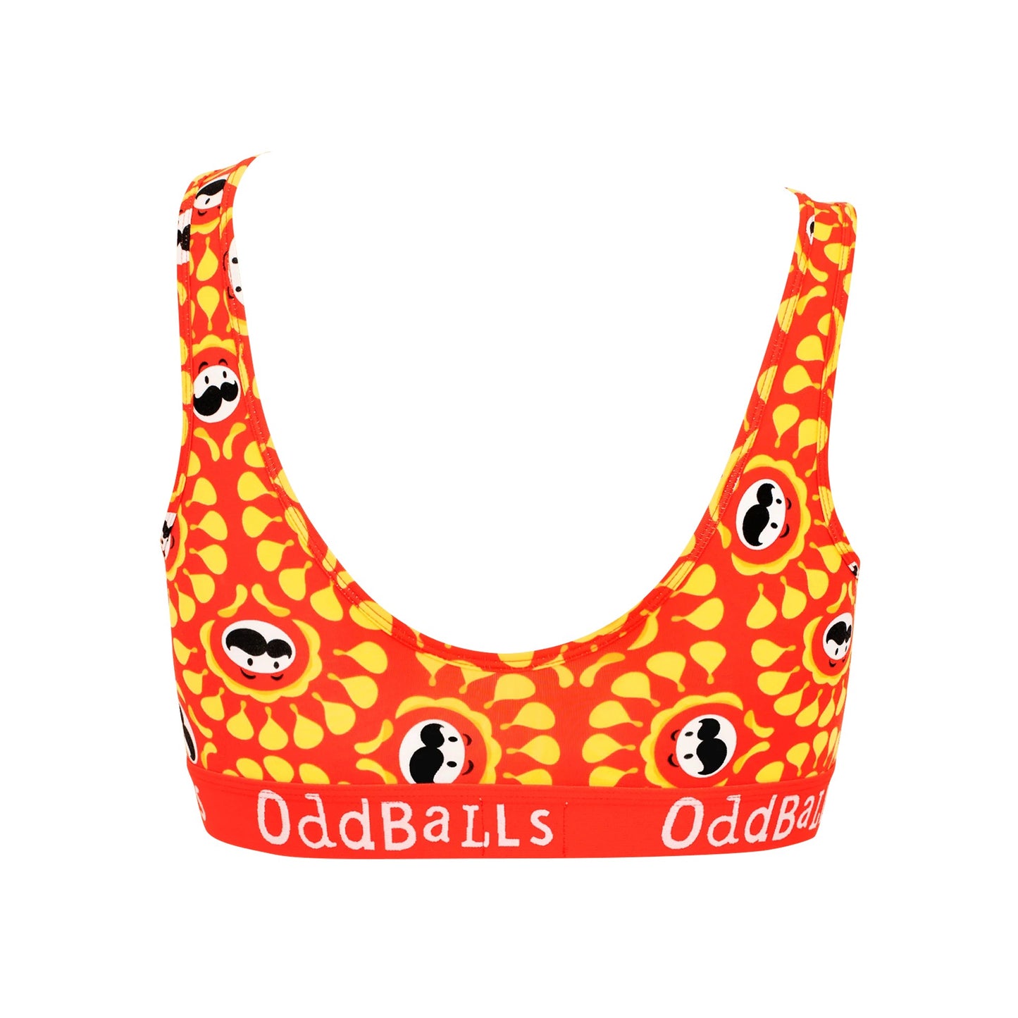 Orange-Yellow - Back - OddBalls Womens-Ladies Original Pringles Bralette