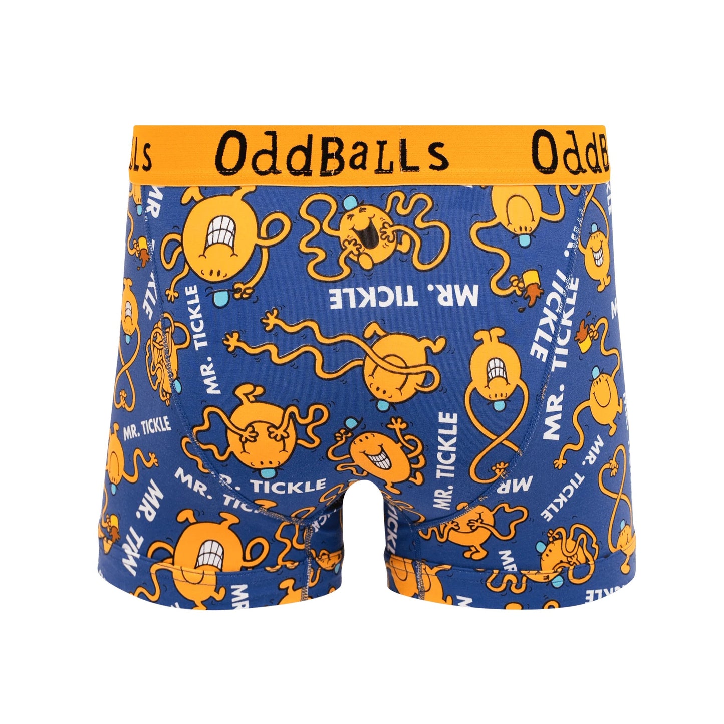 Blue-Orange - Back - OddBalls Mens Mr Tickle Mr Men Boxer Shorts