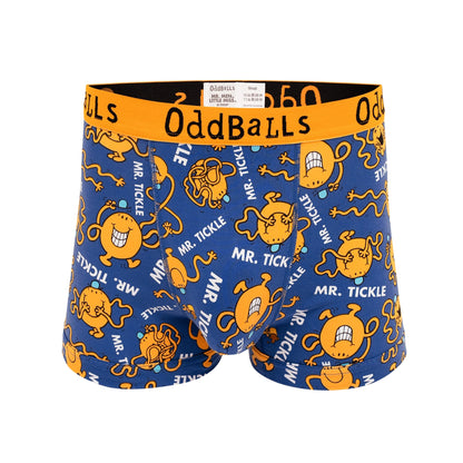 Blue-Orange - Front - OddBalls Mens Mr Tickle Mr Men Boxer Shorts