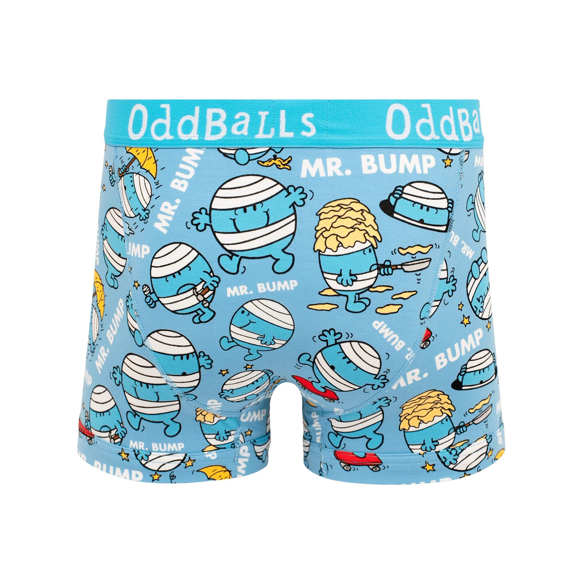 Multicoloured - Back - OddBalls Mens Mr Bump Mr Men Boxer Shorts