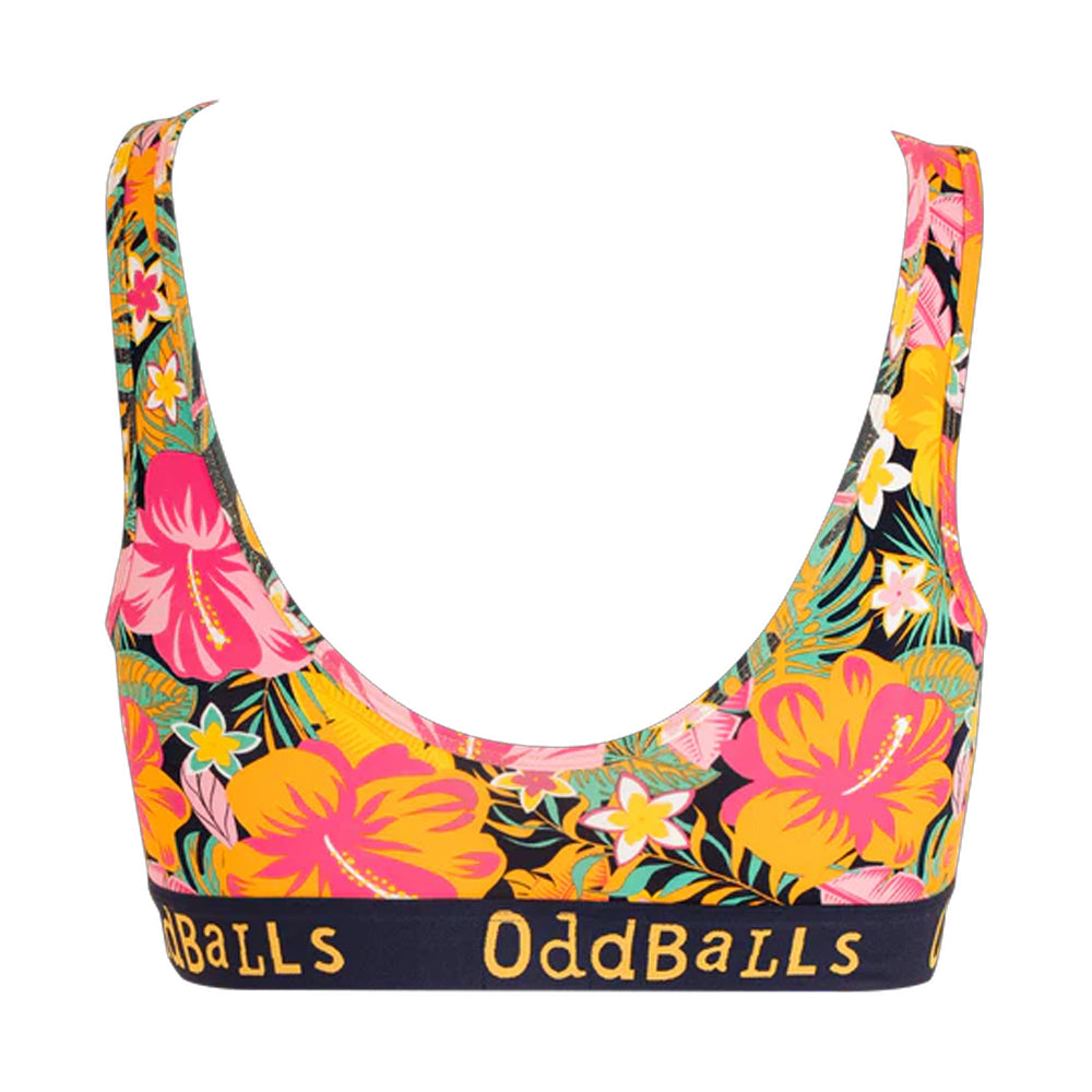 Multicoloured - Back - OddBalls Womens-Ladies Hibiscus Bralette