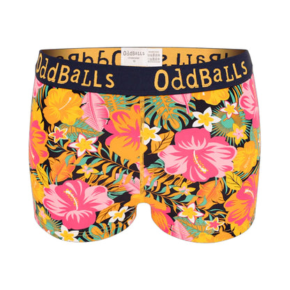 Multicoloured - Front - OddBalls Womens-Ladies Hibiscus Boxer Shorts