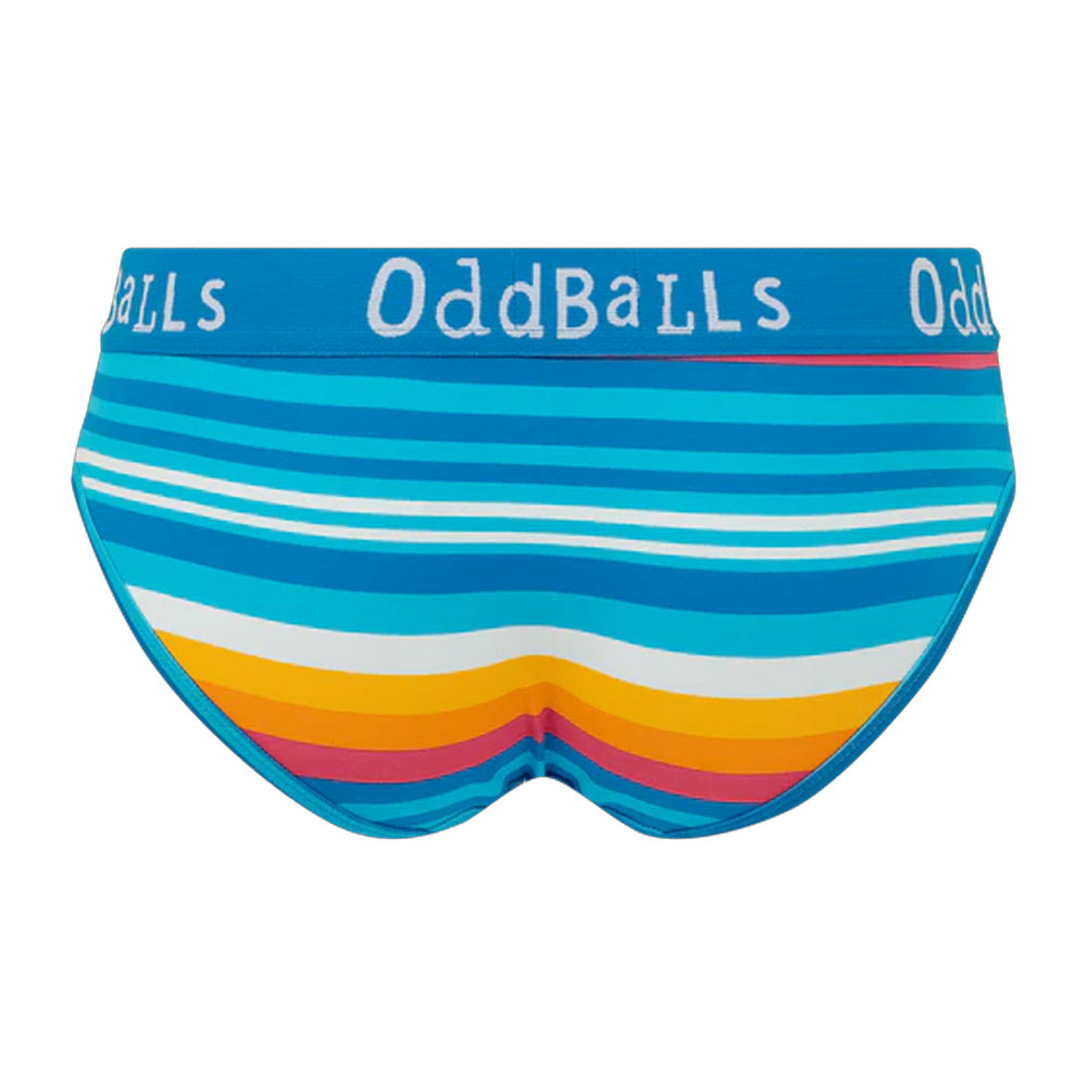 Blue - Back - OddBalls Womens-Ladies Horizon Briefs