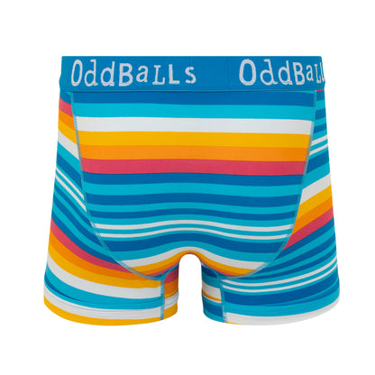 Blue - Back - OddBalls Mens Horizon Boxer Shorts