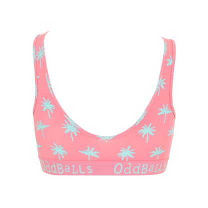 Pink - Back - OddBalls Womens-Ladies Life´s A Beach Bralette
