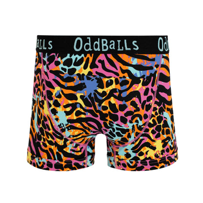 Multicoloured - Back - OddBalls Mens Filthy Animal Boxer Shorts