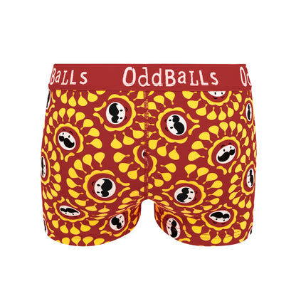Yellow-Red - Back - OddBalls Womens-Ladies BBQ Pringles Boxer Shorts