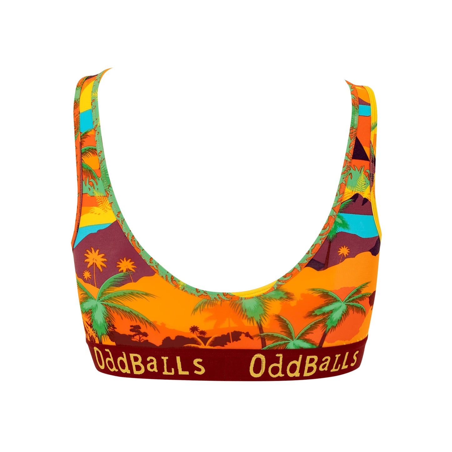 Yellow-Red-Green - Back - OddBalls Womens-Ladies Waikiki Bralette