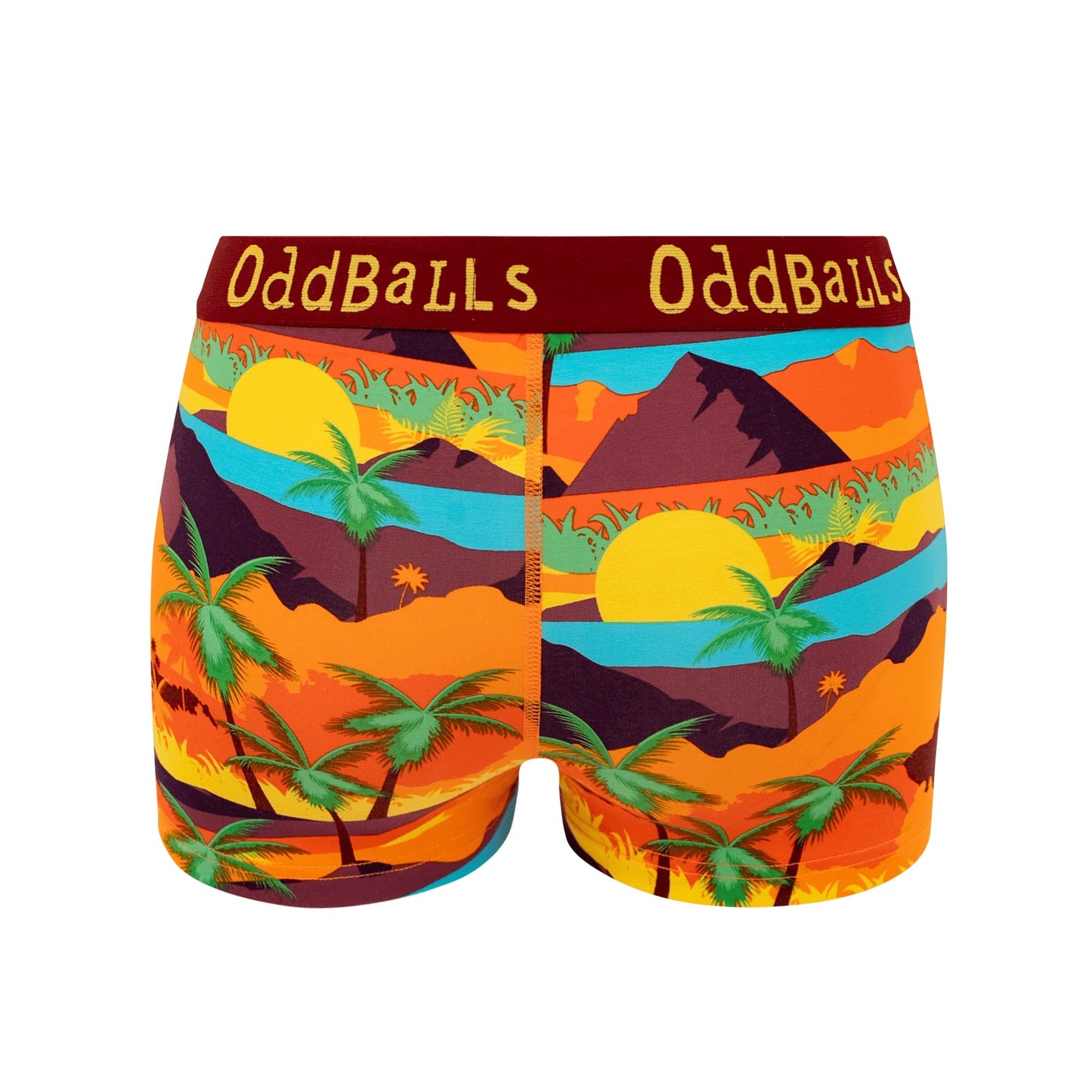Multicoloured - Back - OddBalls Womens-Ladies Waikiki Boxer Shorts