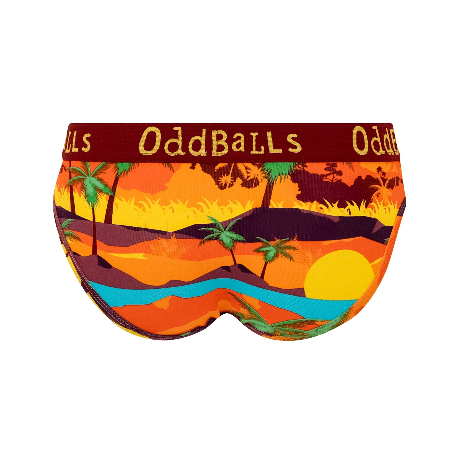 Multicoloured - Back - OddBalls Womens-Ladies Waikiki Briefs