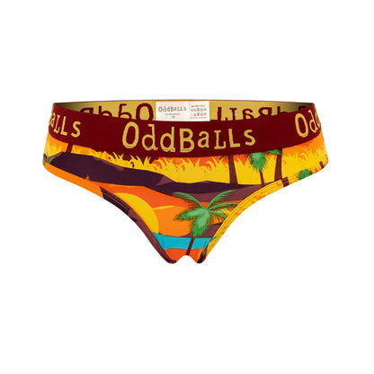 Multicoloured - Front - OddBalls Womens-Ladies Waikiki Briefs