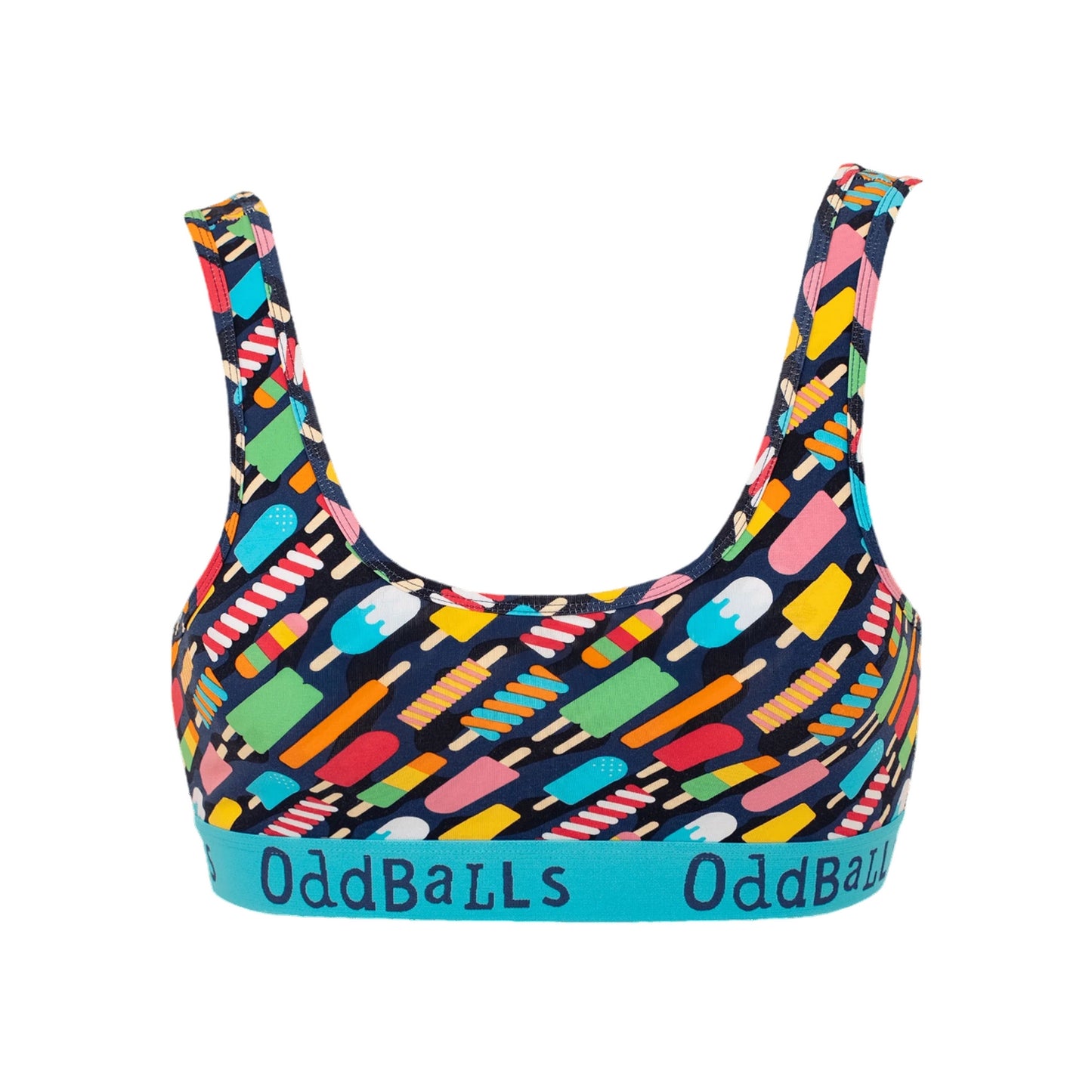 Multicoloured - Front - OddBalls Womens-Ladies Ice Lolly Bralette