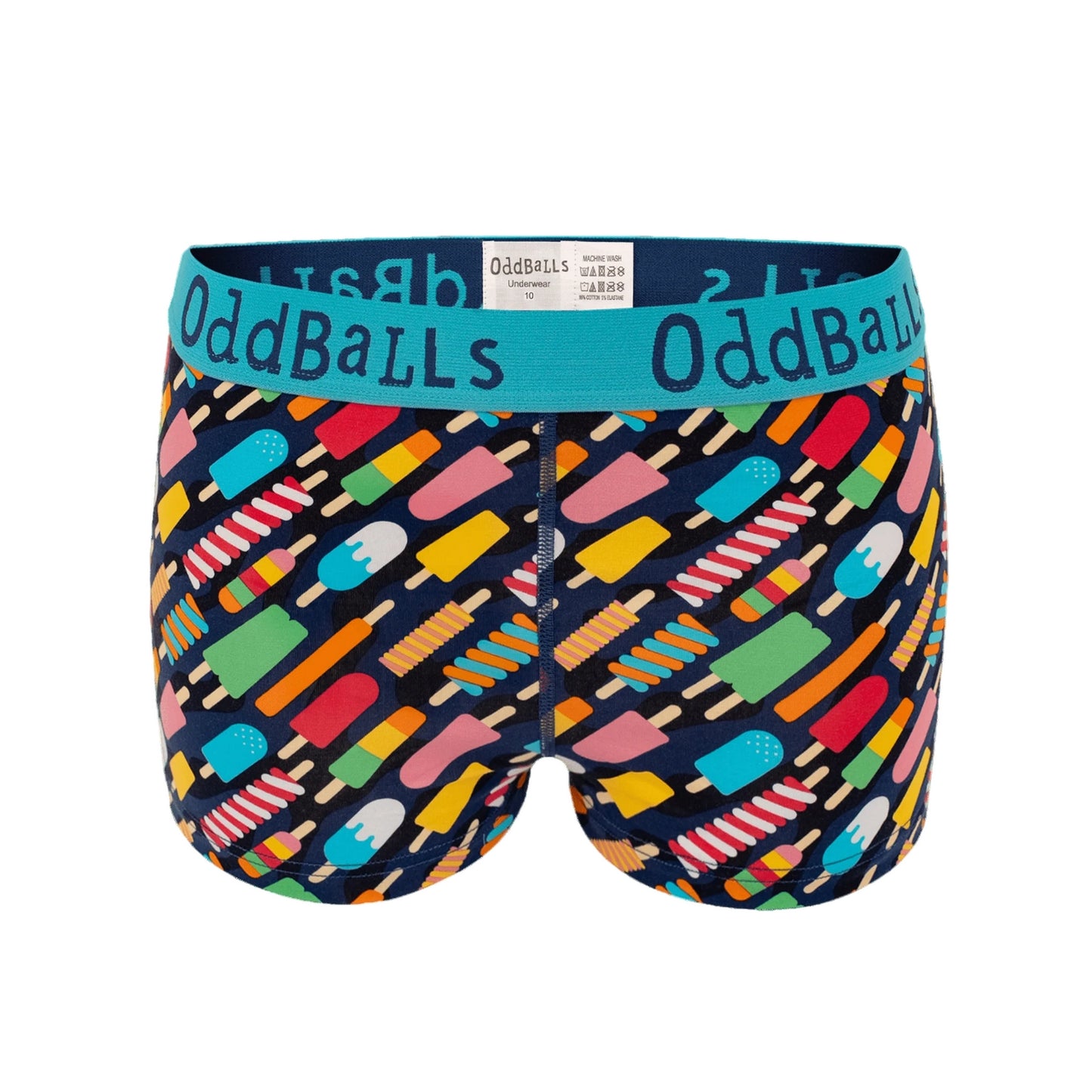 Multicoloured - Front - OddBalls Womens-Ladies Ice Lolly Boxer Shorts